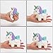 WATINC 2Pcs White Fox Unicorn Sweet Scented Vent Charms Slow Rising squishies, Kawaii Kid Toy , Lovely Stress Relief Toy, Animals Gift Fun Large(White Fox 2P)