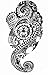 6 Large Tribal Temporary Tattoos Realistic Designs for Arm/Back/Shoulder Waterproof Body Art Removable Black Tattoo
