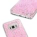 Galaxy S8 Plus Case, Caka Galaxy S8 Plus Liquid Case Luxury Bling Flowing Liquid Floating Glitter Sparkle Love Heart Case for Samsung Galaxy S8 Plus - (Pink)