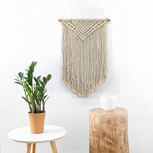 WCHUANG Handmade Macrame Wall Hanging Tapestry - Wedding Party Supplies Decor Wall Art Boho Office Living Room Bedroom Nursery Decor