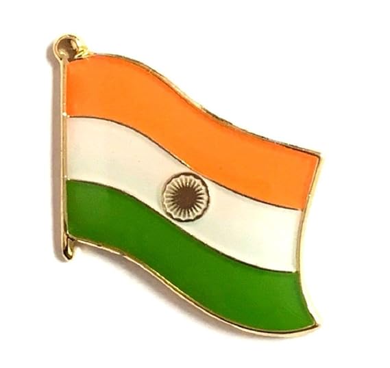 Pack of 50 India Flag Lapel Pins, Indian Pin Badge Office