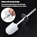Homemaxs Toilet Brush and Holder Modern Design Longer Brush and Heavy Enough for Bathroom Toilet