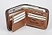 Admetus Men's Genuine Leather Short Zip-around Bifold Wallet Exquisite box Christmas Gift6 (Brown2)