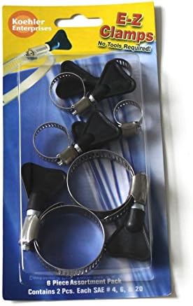 EZ4BK EZ Clamp 4-Piece Pack - Micro Size 4 Stainless Steel Hose Clamps, No Tools Needed