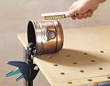 Wolfcraft Brass Fine Wire Brush 4 Row 220mm Wood Handle view 2