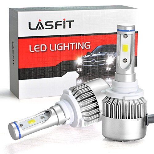 LASFIT 9005/HB3 LED High Beam Headlight Bulbs Kits-Flip COB Chips-72W 7600LM 6000K (Pack of 2）