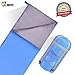 JBM Sleeping Bag 4 Seasons 0℃/30℉ Multi Color Blue Green Insulated Water Resistent and Repellent Envelope Printed Pattern for Camping Hiking Traveling Packaging with Compression Sack