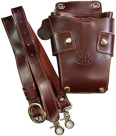 Amazon Co Jp Kk 三四郎市場 シザーケース 本革 7丁 美容師 理容師 トリマー用 シザーバッグ 本革ベルト付き 全五色 Ssr018 コーヒー ビューティー