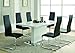 Coaster Home Furnishings - Montclair - Upholstered Dining Side Chairs - Contemporary High Back Design, Padded Seats - Dining Room, Kitchen - Set of 4 - Black & Chrome - 100515BLK