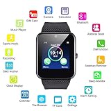 Kikole Bluetooth Smart Watch Waterproof Bracelet Wristwatch with Camera/SIM Card Slot/Pedometer Analysis/Sleep Monitoring for Android