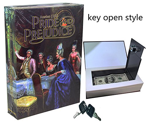 Hidden Safe Box Dictionary Secret Paper Book Cash Money Jewellery Lock Storage Container With Password/key (Pride and Prejudice---key open)
