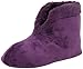 Dearfoams Women's Velour Bootie with Boa Flat