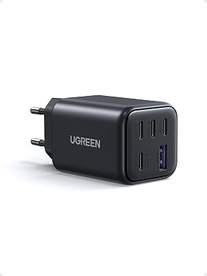 Zapix USB C Ladegerät 45W, 5-Port GaN Netzteil, PPS Schnellladegerät