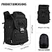 ArcEnCiel Camping Bags Waterproof Molle System Backpack Military 3P Tad Tactical Backpack Assault Travel Bag Cordura -Rain Cover Included (Black)