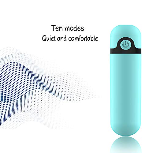 Rechargeable Personal Mini Wand Massager for Women Portable Handheld Cordless Waterproof for Neck Shoulder Back Body Massage Sports Recovery and Muscle Aches (Clear)