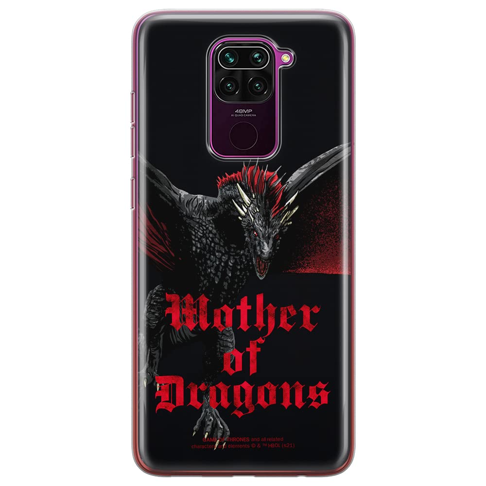 ERT GROUP mobile phone case for Xiaomi REDMI NOTE 9 original and officially Licensed Game of Thrones pattern 002 optimally adapted to the shape of the mobile phone, case made of TPU