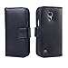 Wisdompro S4 Mini Case, Premium PU Leather 2-in-1 Protective Folio Flip Wallet Case with Credit Card Holder Slots for Samsung Galaxy S4 Mini(NOT S4 FIT) -Black Without Lanyard