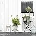 Tinland Plant Stand Metal Flower Pot Holder Indoor Outdoor Rustproof Rack for Tall Heavy Potted Plants 11.8inx 5in Bronze Brown (2 Pack)thumb 3