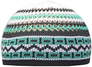 Manaal Enterprises Elastic Kufi Hat Skull Cap Beanies Men Muslim Polly Cotton Cap Islamic Head, Size : 21,22,23 inches Streatchable (All Sizes Can Wear) …