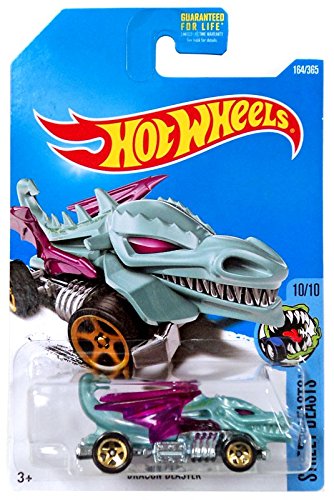 Hot Wheels 2017 Street Beasts Dragon Blaster (Dragon Car) 164/365, Pale Green