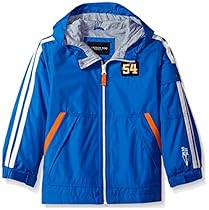 London Fog Toddler Boys' Jacket with Striped Sleeves, Royal, 4T