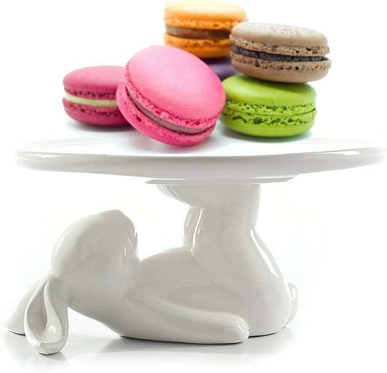 Mumuxidy Assiette En Ceramique De Lapin Lapin Plats Pour Le Plateau De Serveur De Desserts Support De Gateau Mignon Cadeau Dartisanat De Vaisselle Pour Les Amateurs Dustensiles De Cuisine Vaisselle Et Arts