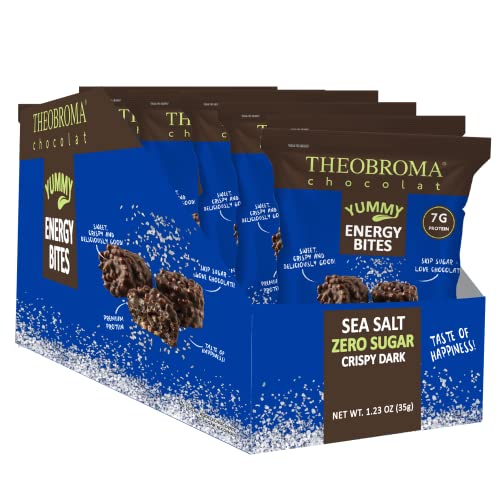 Theobroma Chocolat Sugar Free Dark Chocolate and Sea Salt Protein Bites