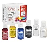 Food Coloring Liqua-Gel - 6 Bottle Mix-Your-Own Color Kit in .75 fl. oz. (20ml) Bottles