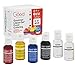 Food Coloring Liqua-Gel - 6 Bottle Mix-Your-Own Color Kit in .75 fl. oz. (20ml) Bottles