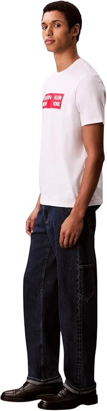 T-Shirt Manches Courtes Homme Box Graphic Tee Regular Fit, Blanc (Brilliant White), XXL — photo 4 sur 5