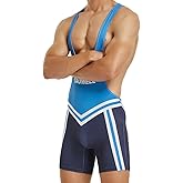 WMIERFI Men's Wrestling Singlets Athletic Supporters Bodysuit Slim Fit Sports Active Jumpsuits Leotard Underwear