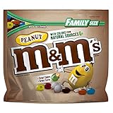 M&M'S Peanut Chocolate Candy With Colors From Natural Sources Family Size 19.2-Ounce Bag