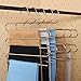 Kictero 2 Pack Pants Hangers S-Type Stainless Steel Trousers Rack 5 Layers Multi-Purpose Closet Hangers Magic Space Saver Storage Rack for Clothes/Towel/Scarf/Trousers/Tie
