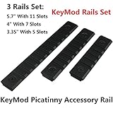 Field Sport 3 Rails KeyMod Picatinny Accessory Rail Set, 5.7