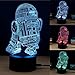 3D Lamp R2-D2 Table Night Light Force Awaken Model 7 Color Change...