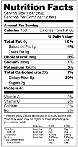 Blake's Seed Based Snack Bar - Raspberry - Nut-Free, Gluten-Free, Vegan, 1.23 oz. (Pack of 12)