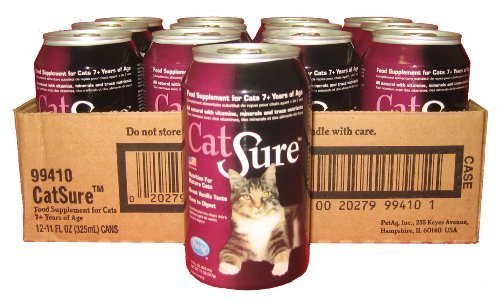 Catsure liquid meal replacement for senior cats, 11oz c…