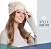 Brook + Bay Cable Knit Beanie Winter Hat for Women - Warm, Chunky, Soft Stretch, Thick & Cute Knitted Caps for Cold Weather