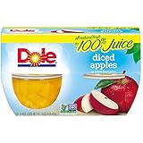 Dole Fruit Bowls, Diced Apples in 100%  Juice, 4 Ounce (Pack of 4)