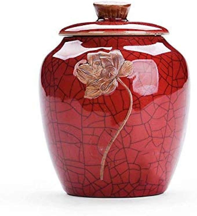 Gulunmun Cremation urn commemorative Celadon ceramic urns sealed cans storage tanks teapots-A