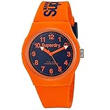 Superdry 'Urban' Quartz Plastic and Silicone Dress Watch, Color:Orange (Model: SYG164O)