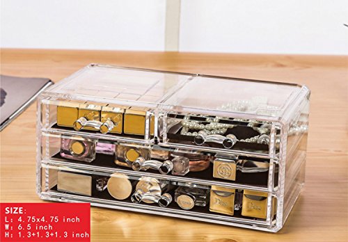 image for Cq acrylic Large 9 Tier Clear Acrylic Cosmetic Makeup Storage Cube Org
