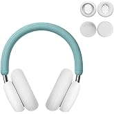 KONXISA Case for CMF by Nothing Headphone Pro, 2 Sets Silicone Sweat Cover, Eeadphones Protective Case Ear Cushions/Headband, Cover Protector, Washable Scratchproof, White