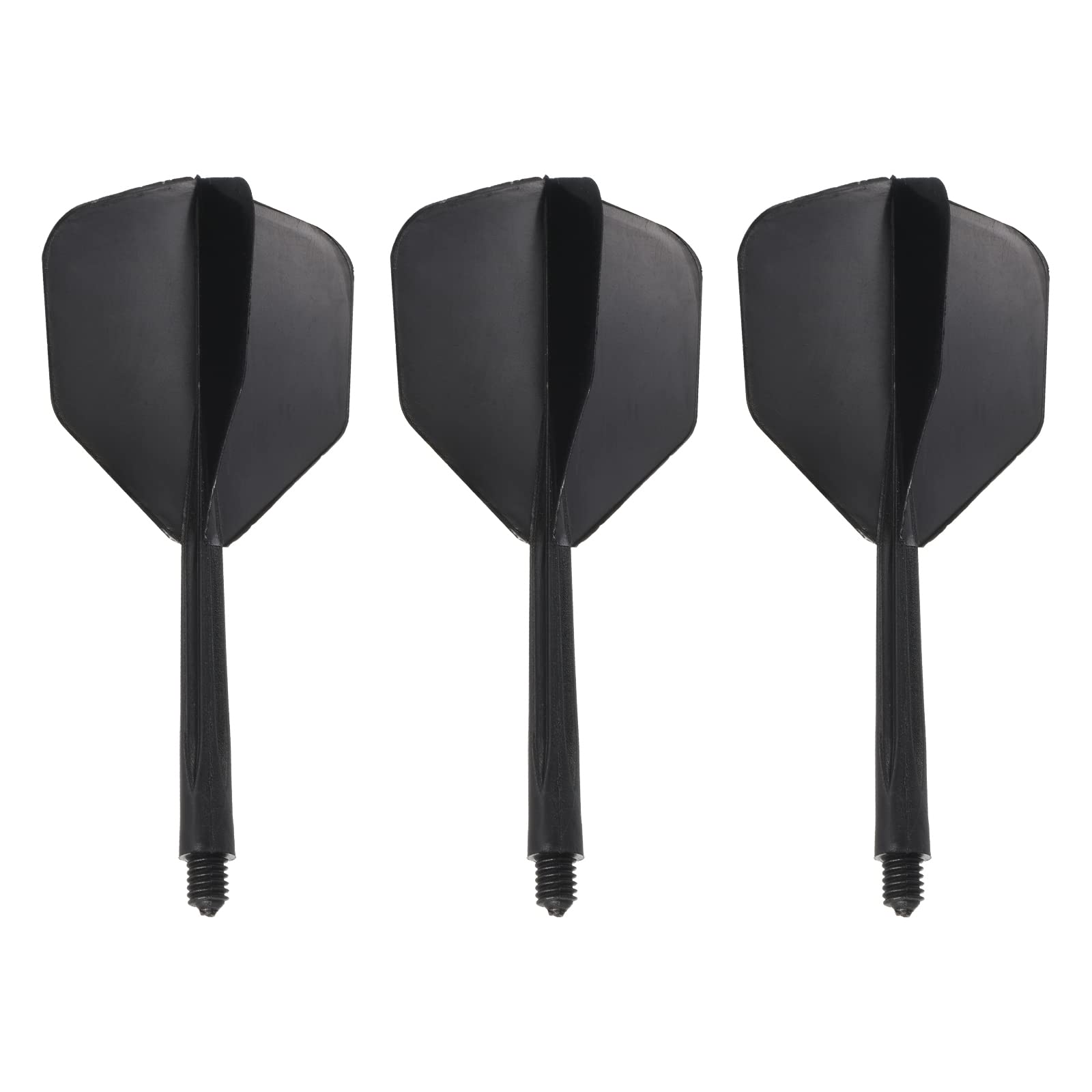 PATIKIL Integrated Dart Shaft & Flights, 3 Pack Lightweight Plastic Dart Flight Set, Black