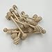 Dealglad 20Pcs Portable 6 Inch Wooden Jam Honey Dipper Stirring Rod Honey Muddler Stick Spoons