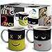 Heat Color Changing Mugs Gift - 2 Pack 12 Oz Heat Sensitive Color and Smiley Face Morning Changing Drinkware Ceramic Coffee Tea Cups Set - Gifts for Mom Friends Women & Men - Chuzy Chef