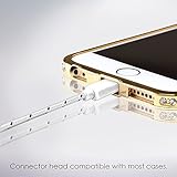 iPhone 6 Charger - 6ft, White, Round Lightning Cable - Strong, Long, Braided USB Data Cord - High Speed Heavy Duty Sync Wire - For Apple iPhone 6 6s 6se 5, iPad, iPod - Money Back Guarantee
