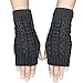 Justay 2/3 Pairs Winter Warm Knit Fingerless Gloves for Women Cable Fingerless Arm Warmers Mittens(06-2Pairs,Darkgray+Darkgray)