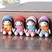 Cute Girls Figures Toys, Kimkoala 8Pcs Lovely Plastic Miniature Girls Figurines For Handcraft Fairy Garden Ornaments Micro Landscape Decorations Birthday Cake Toppers Kids Gift
