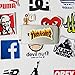 100Pack Logo Brand Stickers Set Random Sticker Decals for Water Bottle Laptop Cellphone Bicycle Motorcycle Car Bumper Luggage Travel Case. Etc (Logo)